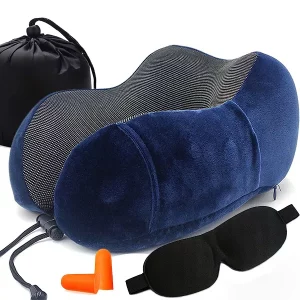 U-Shaped Travel Neck Pillow - Blue