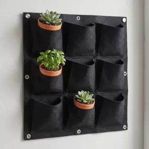 wall hanging planting bags, vertical garden bags, hanging plant pockets, garden hanging bags
