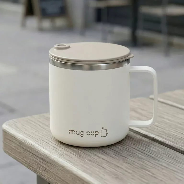 stainless steel insulated mug with lid, stainless steel coffee cup with lid