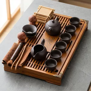 wooden tea tray
