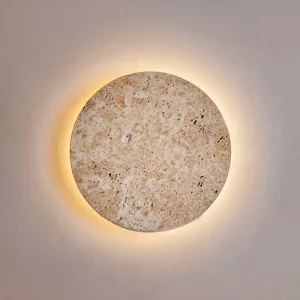 Stylish Nordic Round Stone Sconce LED Bulb Wall Lamp