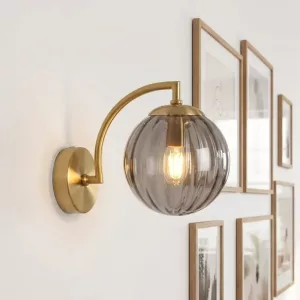 Minimalist Glass Arm Sconce LED Light Wall Lamp