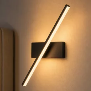 Modern Aluminium Strip Sconce Adjustable Warm Light LED Wall Lamp