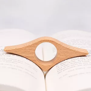 thumb book holder, thumb book page holder, wooden page holder