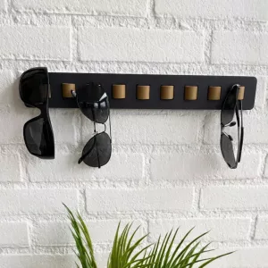 Wooden Wall-Mounted Sunglasses Holder Storage Rack