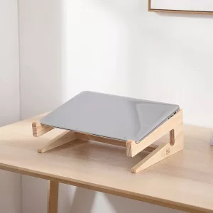 Wooden Laptop Holder Stand with Detachable Base