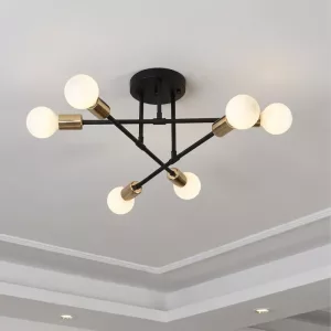 Nordic Minimalist Semi-Flush Lights Ceiling Lamp LED Chandelier