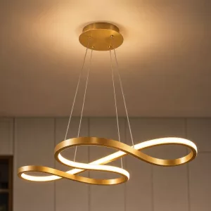 Modern Kitchen Pendant Lights Long LED Ceiling Chandelier Adjustable Hanging Lamp