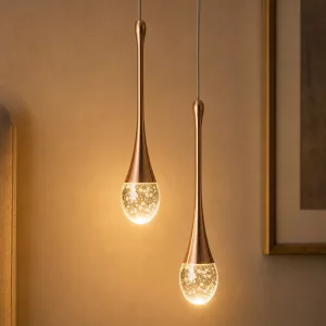 Modern Crystal Chandelier Adjustable Pendant Lights Hanging Lamp