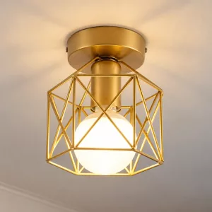 Modern Round Semi-Flush Mount Single Chandelier LED Ceiling Lights