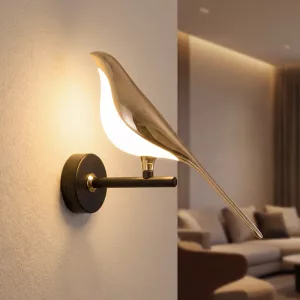 bird sconce, bird wall light, bird wall sconce, natural light lamp