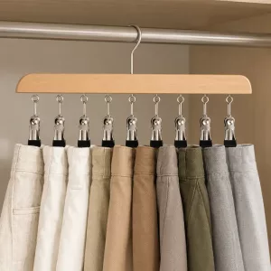 clip hanger, wooden hangers with clips, clothes hangers with clips