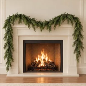pine garland, christmas garland wreath