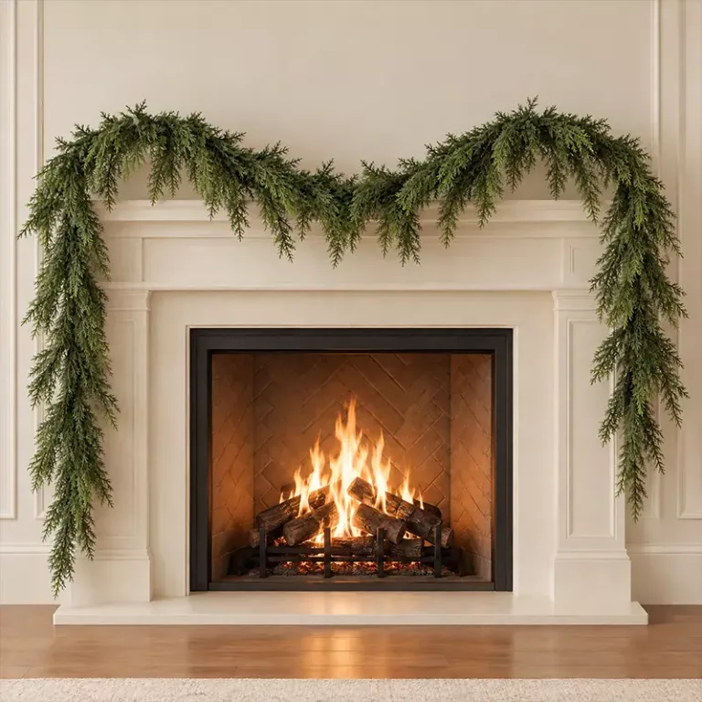 pine garland, christmas garland wreath